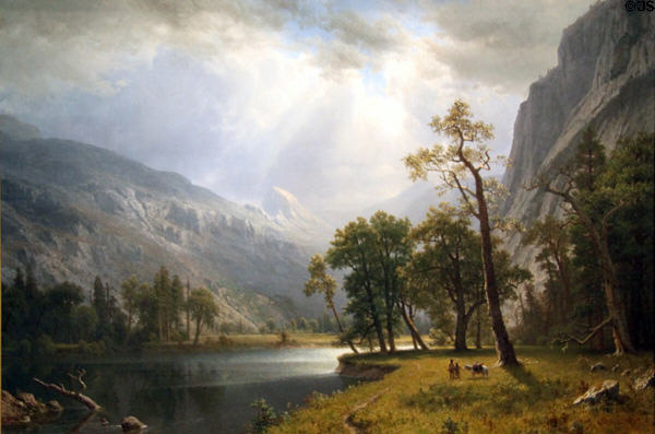 Yosemite Valley painting (1866) by Albert Bierstadt at Cleveland Museum of Art. Cleveland, OH.
