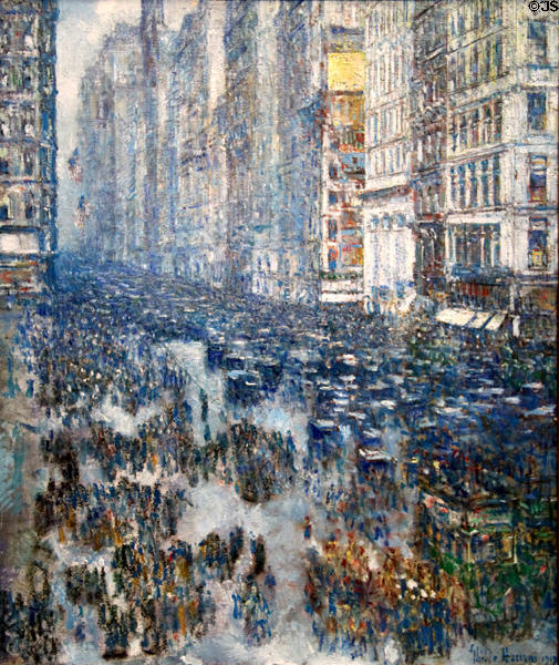 Fifth Avenue painting (1919) by Childe Hassam at Cleveland Museum of Art. Cleveland, OH.