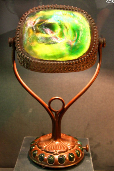 Turtleback Lamp of Favrile glass (c1895-1902) by Tiffany Glass & Decorating Co. at Cleveland Museum of Art. Cleveland, OH.