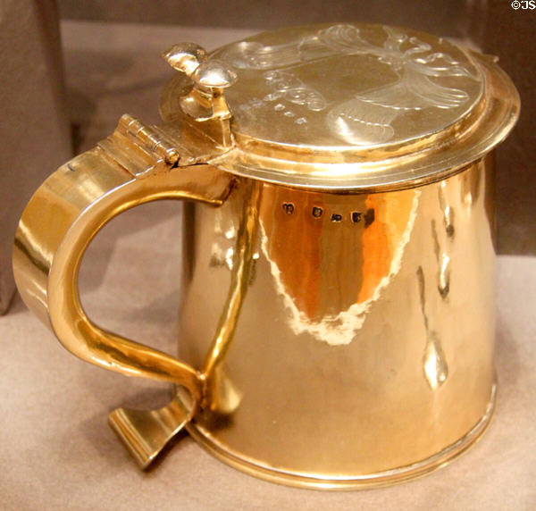 English silver tankard (1665) at Cleveland Museum of Art. Cleveland, OH.
