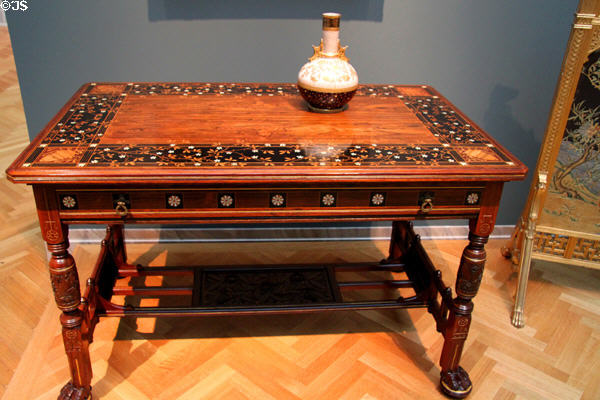 Center table (c1875) by Herter Brothers (Gustav & Christian) of New York at Cleveland Museum of Art. Cleveland, OH.