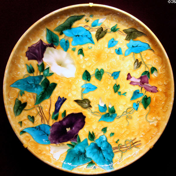 Faience charger (1870-80) by Theodore Deck of France at Cleveland Museum of Art. Cleveland, OH.