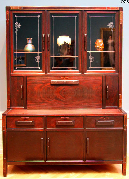 Mahogany secretary (1911) by Henry Mather Greene from Cordelia Culbertson house in Pasadena, CA at Cleveland Museum of Art. Cleveland, OH.
