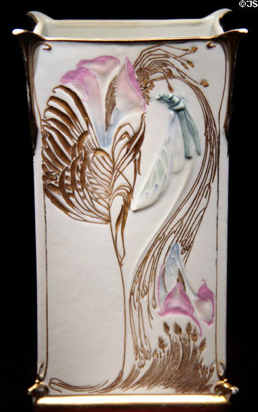 Porcelain vase (c1903) by Georges de Feure for Limoges of France at Cleveland Museum of Art. Cleveland, OH.