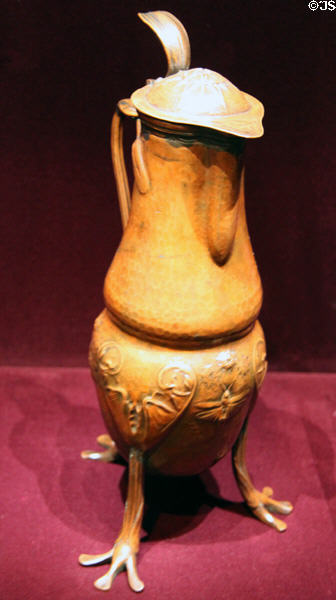 Copper ewer in shape of fanciful animal (c1900) by François Bocquet of France at Cleveland Museum of Art. Cleveland, OH.
