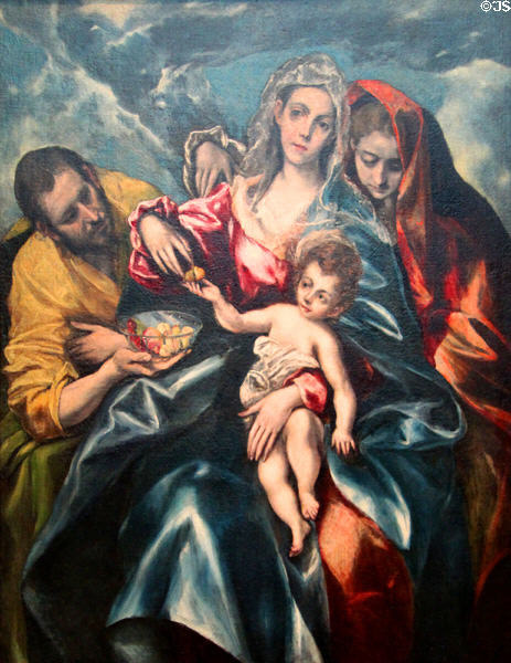 Holy Family with Mary Magdalene painting (c1590-95) by El Greco at Cleveland Museum of Art. Cleveland, OH.