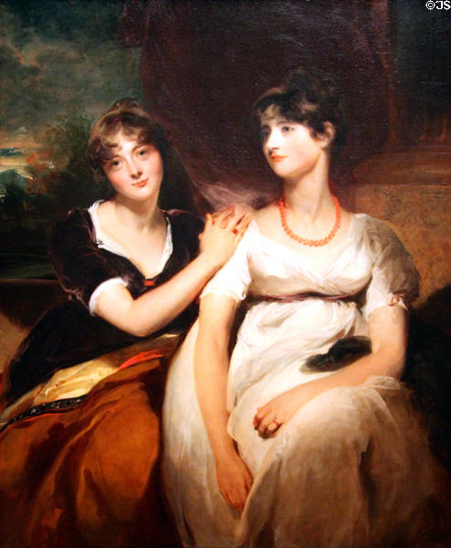 Portrait of Charlotte and Sarah Carteret-Hardy (1801) by Sir Thomas Lawrence at Cleveland Museum of Art. Cleveland, OH.