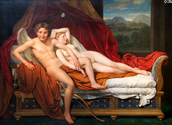 Cupid and Psyche (1817) by Jacques-Louis David at Cleveland Museum of Art. Cleveland, OH.