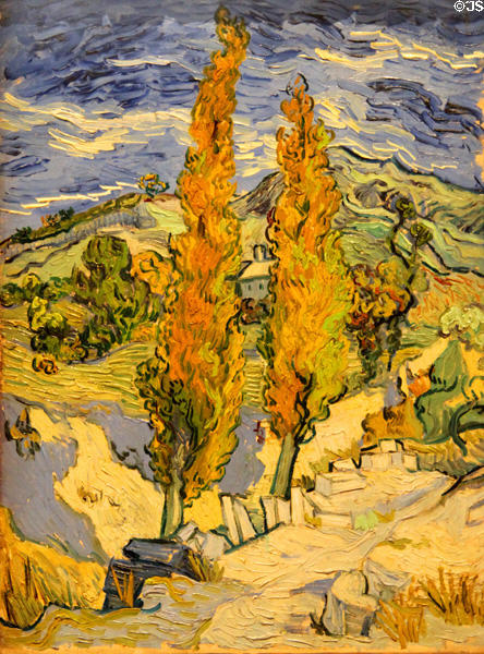 Poplars at Saint-Rémy (1889) by Vincent van Gogh at Cleveland Museum of Art. Cleveland, OH.
