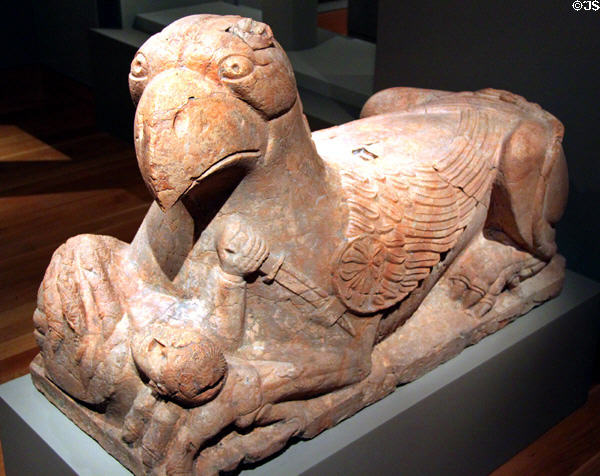 Italian limestone Griffin (1150-75) from Emilia at Cleveland Museum of Art. Cleveland, OH.