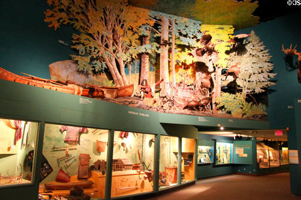 Display of Native American cultures at Cleveland Museum of Natural History. Cleveland, OH.