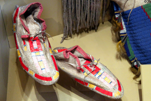 Dakota Sioux Moccasins (c1900) at Cleveland Museum of Natural History. Cleveland, OH.