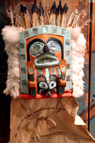 Tlingit ceremonial thunderbird headdress (late 1800s) from Alaska at Cleveland Museum of Natural History. Cleveland, OH.