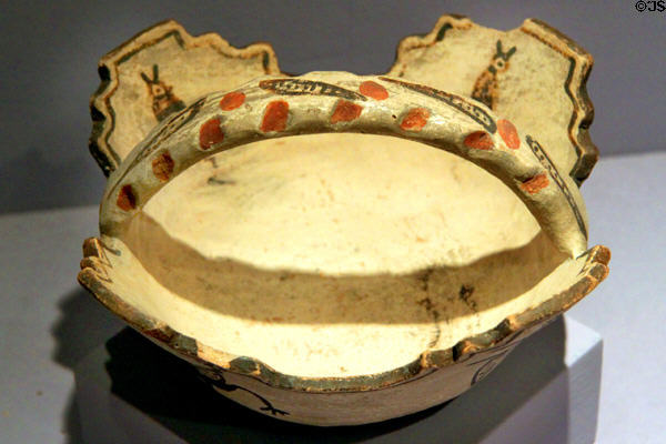 Zuni ceremonial terraced rim cloud bowl (c1900) at Cleveland Museum of Natural History. Cleveland, OH.