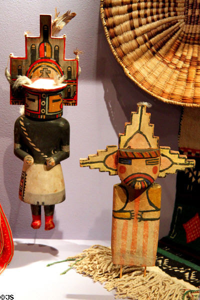 Kachina dolls (c1930) from Arizona at Cleveland Museum of Natural History. Cleveland, OH.