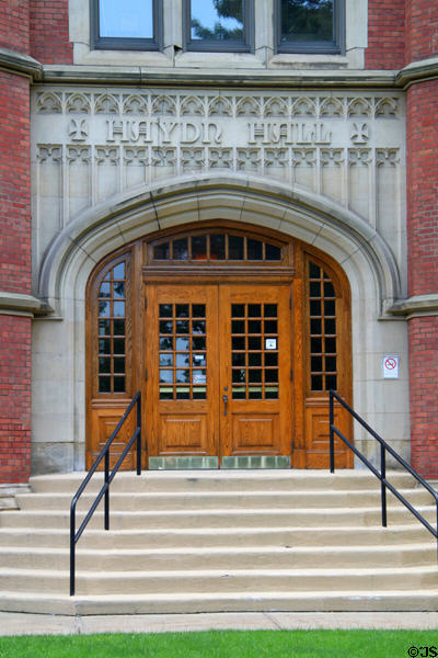 Entrance of Haydn Hall (1902) at Case Western Reserve University. Cleveland, OH.