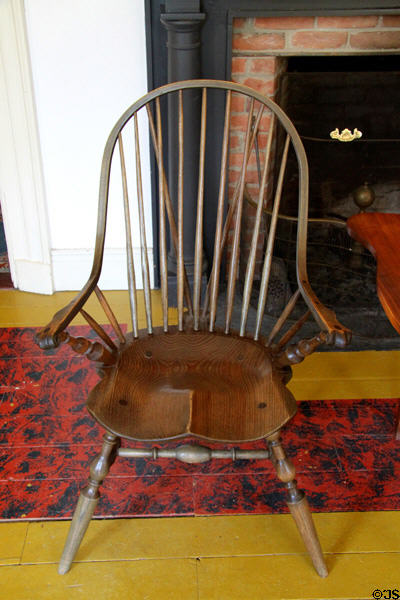Contoured armchair in Jonathan Goldsmith House at Hale Farm. Cleveland, OH.