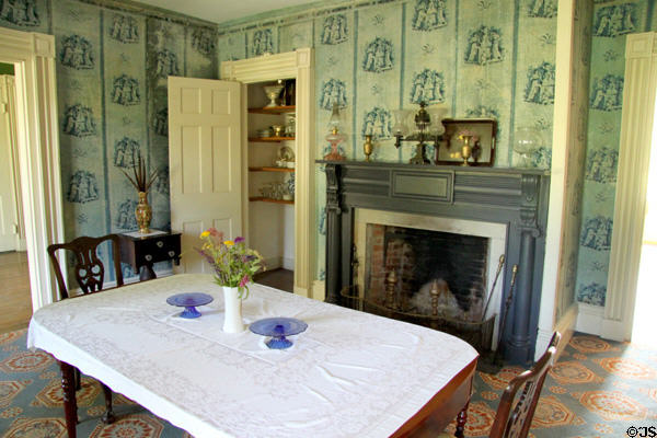 Dining room in Jonathan Goldsmith House at Hale Farm. Cleveland, OH.