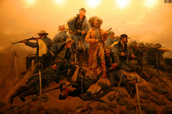 Painting of Custer's Last Stand by Frederic Remington at Woolaroc Museum. Bartlesville, OK.
