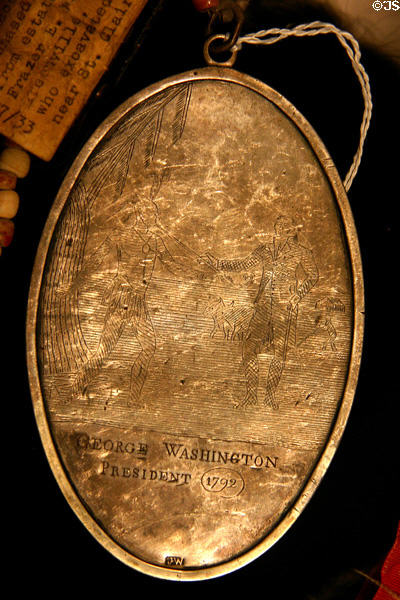 Medal of 1st President George Washington (1789-1797) lived (1732-1799) (engraved 1792). OK.