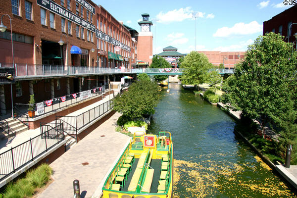 Canal through Bricktown Entertainment Complex. Oklahoma City, OK.