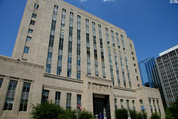 Oklahoma County Courthouse (1937) (11 floors) (321 Park Ave.). Oklahoma City, OK. Style: Art Deco. On National Register.