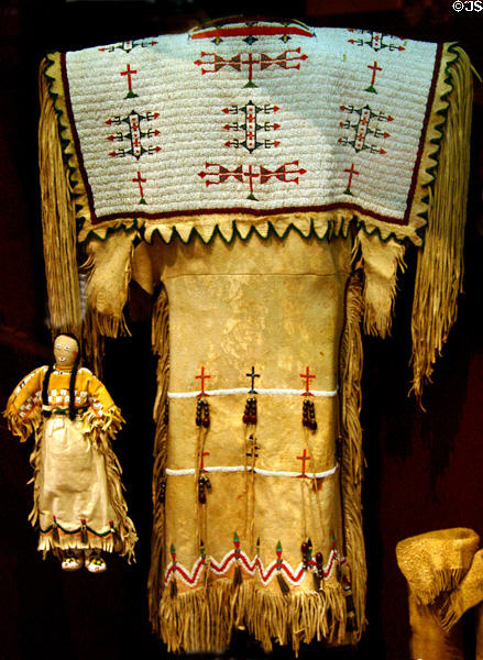 Cheyenne doll (c1890) & Cheyenne dress (c1915) at Oklahoma History Center. Oklahoma City, OK.
