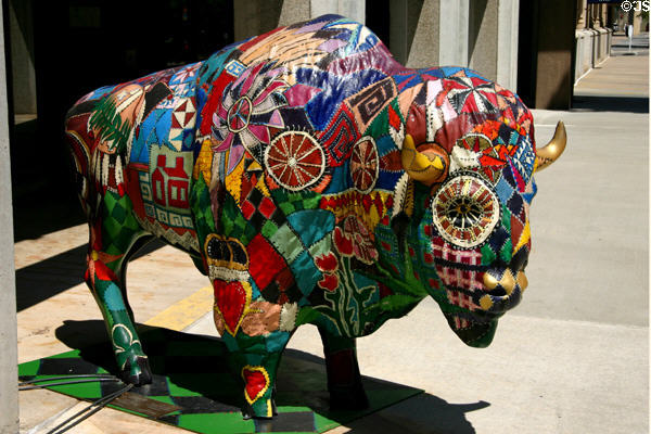 Patches, The Crazy Quilt Buffalo by Clint Stone. Oklahoma City, OK.