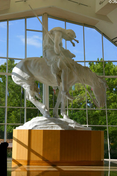 The End of the Trail monument by James Earle Fraser at National Cowboy Museum originally made in 1915 for Panama Pacific International Exposition in San Francisco. Oklahoma City, OK.
