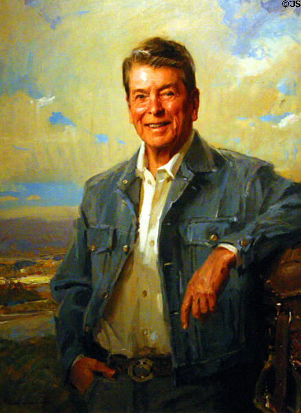 Portrait of Ronald Reagan (1992) by Everett Raymond Kinstler at National Cowboy Museum. Oklahoma City, OK.