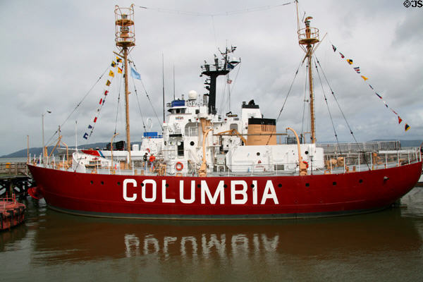 Lightship Columbia WLV-604 (1951) at Columbia River Maritime Museum. Astoria, OR. On National Register.
