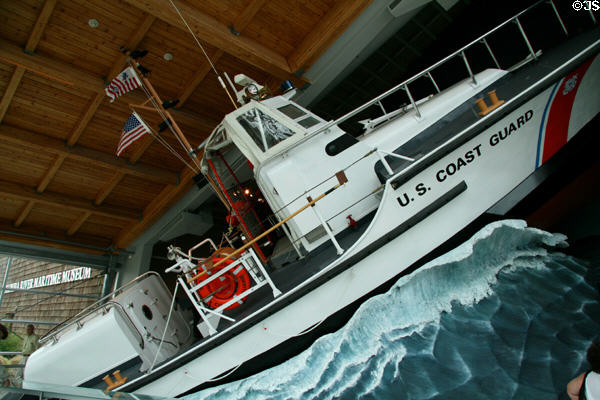 Modern Coast Guard rescue ship at Columbia River Maritime Museum. Astoria, OR.