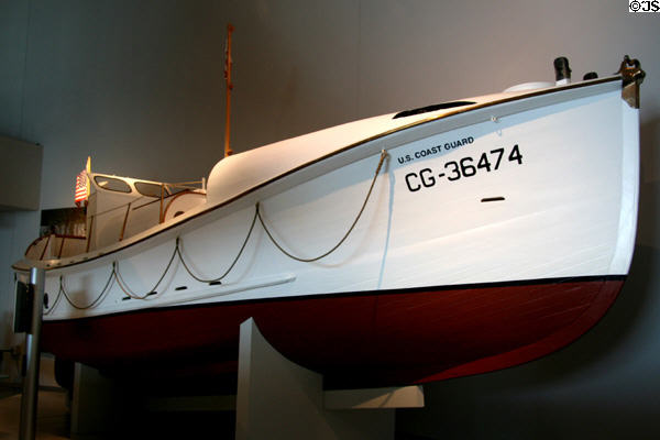 Coast Guard motor lifeboat, a type in service (1908-88) at Columbia River Maritime Museum. Astoria, OR.