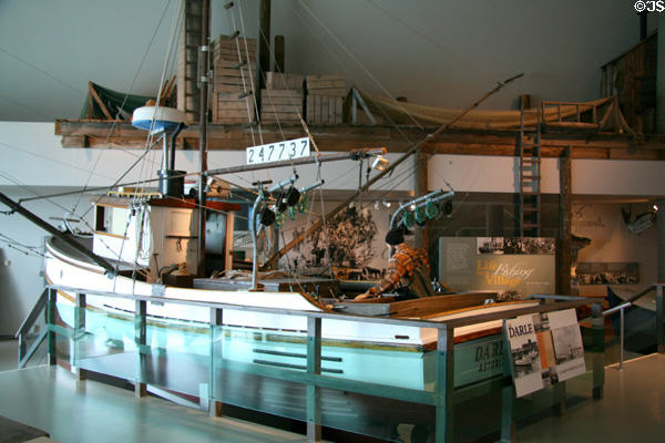 Troller Darle fishing boat (1945) at Columbia River Maritime Museum. Astoria, OR.