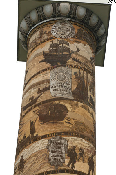 Frieze of Astoria Column from expedition across Great Divide (1812) to Northwest Company to statehood (1859). Astoria, OR.