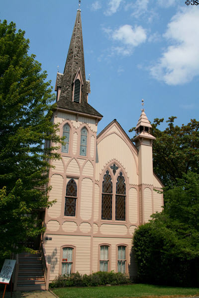 First Presbyterian Church (1881) (405 E California St.). Jacksonville, OR. Style: Carpenter Gothic.
