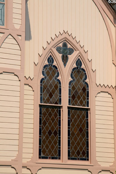 Gothic window of First Presbyterian Church. Jacksonville, OR.