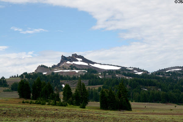 Outside of crater on approach to Crater Lake National Park. OR.