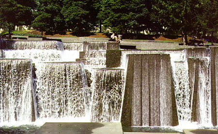 Ira C. Keller Memorial Fountain (1970) by Lawrence Halprin (SW 3rd Ave.). Portland, OR.