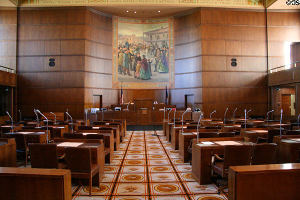 Senate chamber of Oregon State Capitol. Salem, OR.