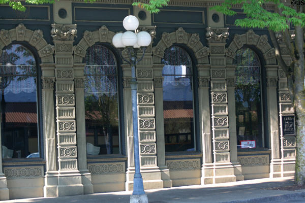 Ladd & Bush Bank cast iron facade arches (c1869) (302 State St.). Salem, OR. Architect: John Nestor. On National Register.