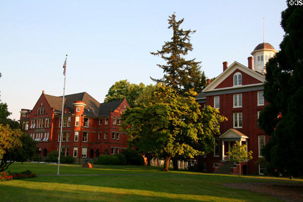 Eaton Hall & Waller Hall at Willamette University. Salem, OR.
