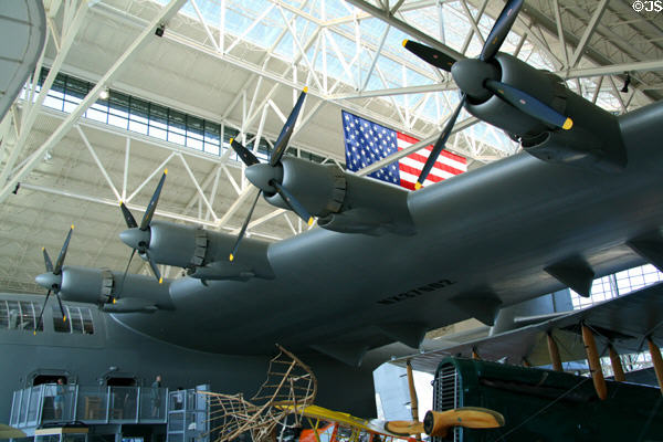 Four of eight engines on Spruce Goose at Evergreen Aviation & Space Museum. OR.