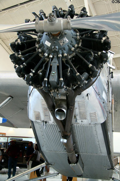 Nose motor of Ford 5-AT-B Tri Motor (1926) at Evergreen Aviation & Space Museum. OR.