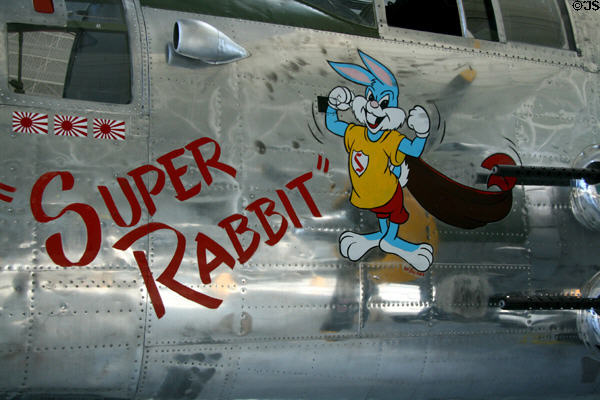Rabbit nose art on North American B-25J Mitchell (1945) at Evergreen Aviation & Space Museum. OR.