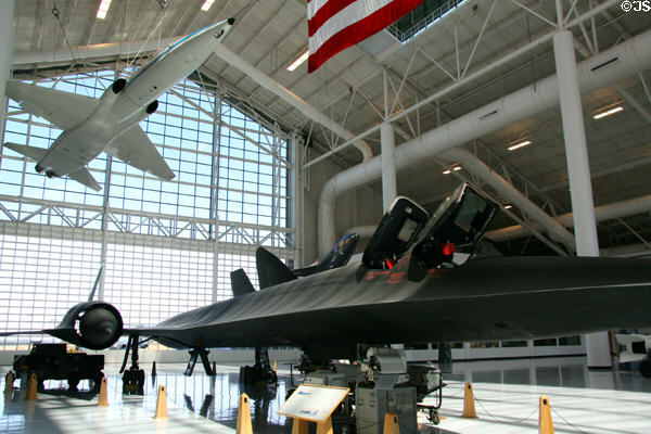 Sharp edges of Lockheed SR-71A (1966) at Evergreen Aviation & Space Museum. OR.