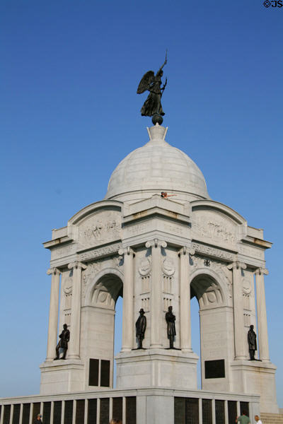 Pennsylvania monument (1910) at Gettysburg National Military Park. Gettysburg, PA. Architect: W. Liance Cottrell.
