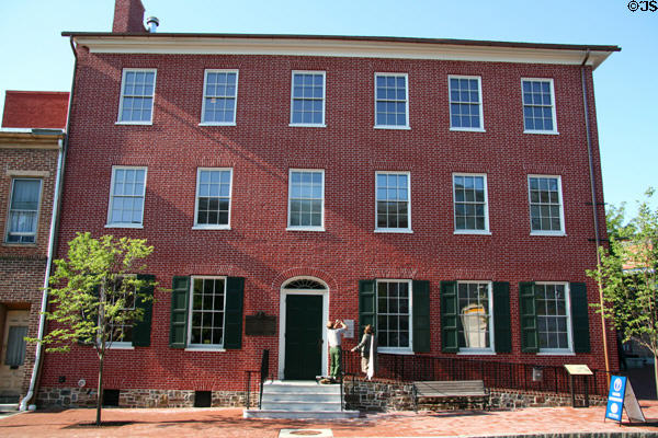 David Wills House (1816) (6 Lincoln Sq.) operated by National Park Service. Gettysburg, PA.