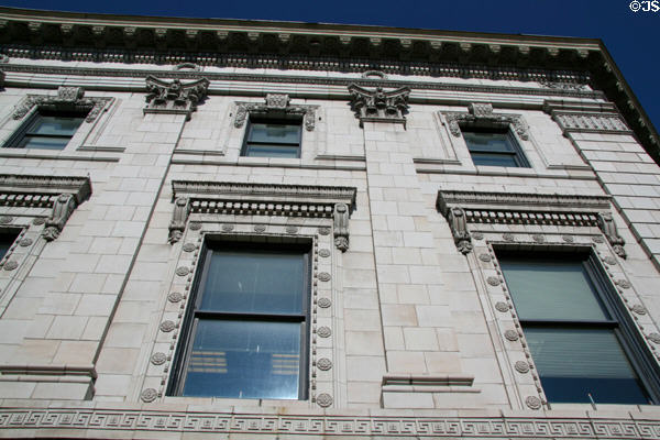Facade of Adams County National Bank on Lincoln Square. Gettysburg, PA.