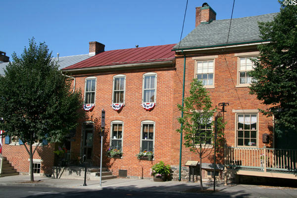 Shriver House (1860) (309 Baltimore St.) Museum & Tillie Pierce House (c1829). Gettysburg, PA.